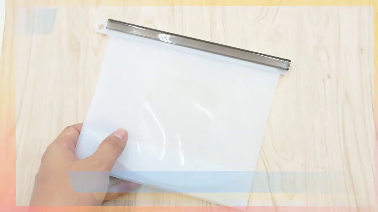 Reusable Silicone Food Storage Bag Kitchen Fridge Organizer