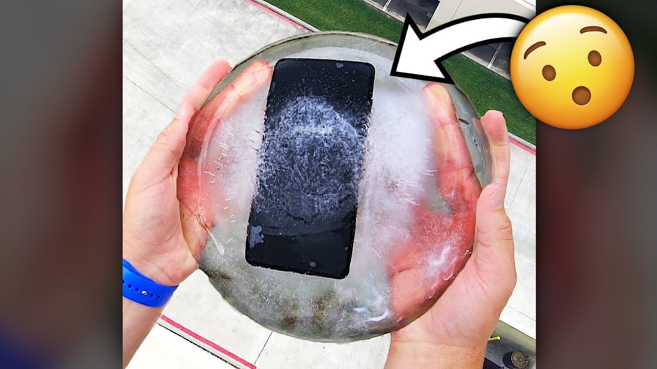I took my brothers iPhone and FROZE IT.. #Shorts