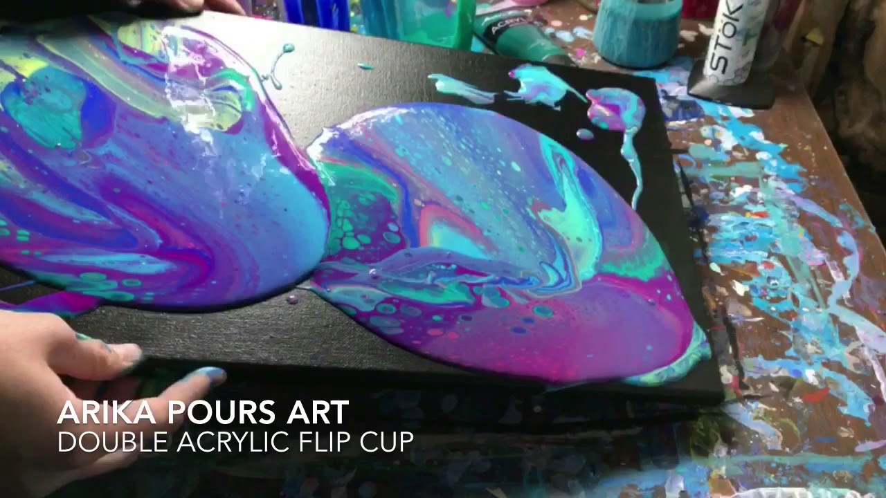 Double Acrylic Flip Cup with Bright Colors - YouTube