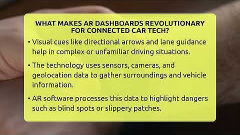 What Makes AR Dashboards Revolutionary For Connected Car Tech? - Talking Tech Trends