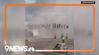Passenger files lawsuit after engine fire forces plane evacuation at Denver airport