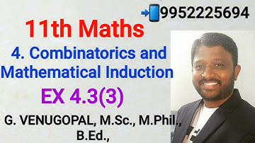 11th maths|exercise 4.3 q no 3|chapter 4||explained in tamil &English
