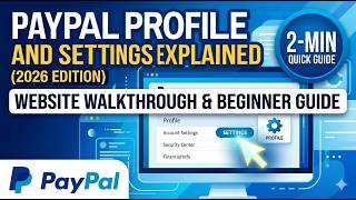 PayPal Profile and Settings Explained 2026 Website Walkthrough &amp; Beginner Guide 2 Min
