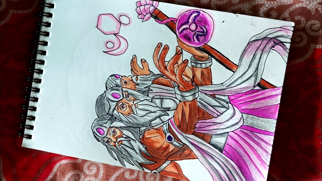 Brahma ji Drawing with Pencil Colour\Beautiful Brahma ji in Anime