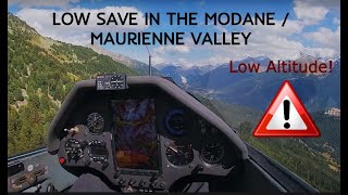 Exciting flight with a low save in the Modane / Maurienne valley