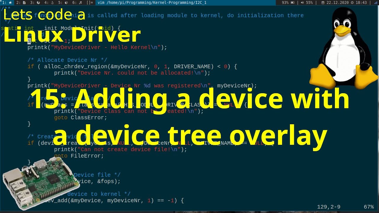 Let's code a Linux Driver - 15: Adding a device with a device tree ...