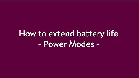 How to extend battery life