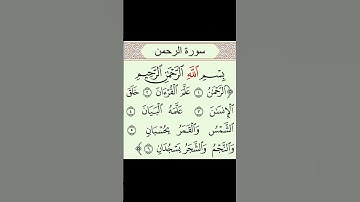 سورة الرحمن  . الاية1-6  . القرآن الكريم . سعد الغامدي . الرَّحْمَٰنُ (1) عَلَّمَ الْقُرْآنَ (2)