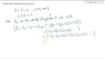 1991 IMO Problem #3 - Short Remark