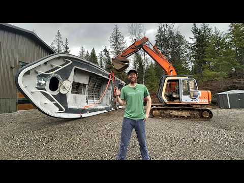 Flipping My Navy Boat With An Excavator (big Day)