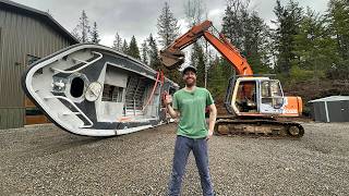 Flipping My Navy Boat With An Excavator (big Day)