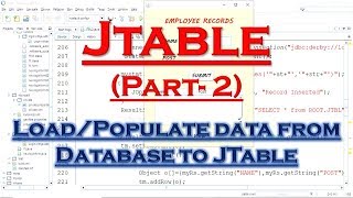 JTable | How to Load and View data | Populate JTable data from DataBase | JTable Part-2 | Hindi Urdu Net Worth