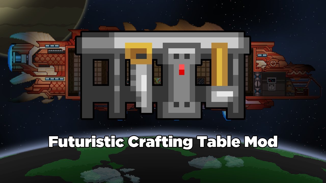 [Starbound Mod] Creating a futuristic crafting table - YouTube