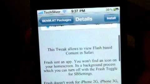 How to Install and Run Flash / Frash on iPhone 4 and 3GS