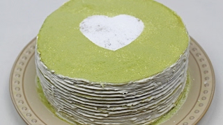 Green Tea Crepe Cake | Matcha Crepe Cake Recipe