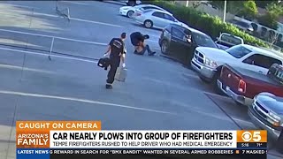 Tempe firefighters save driver who nearly plowed into them