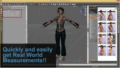 Measure Metrics on Daz 3D
