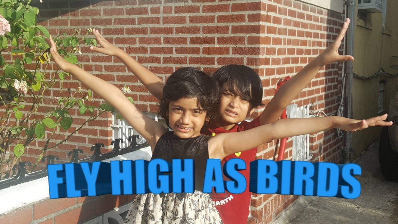 Twins Pretend Fly High As BirdsFun With Foam Bird Gliders YouTube
