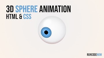 3D Sphere Animation Using HTML & CSS | 3D Eye Animation Only CSS | #RuncodeNow