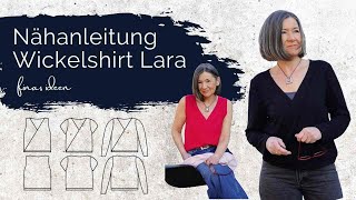 einfaches Wickelshirt nähen - Schnittmuster Shirt Lara