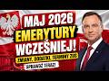 Maj 2026: Emerytury wcześniej! Terminy ZUS, zmiany i dodatki – sprawdź teraz