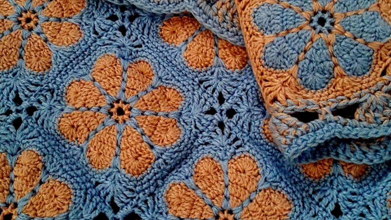 Manta Margarida crochê - Parte 2