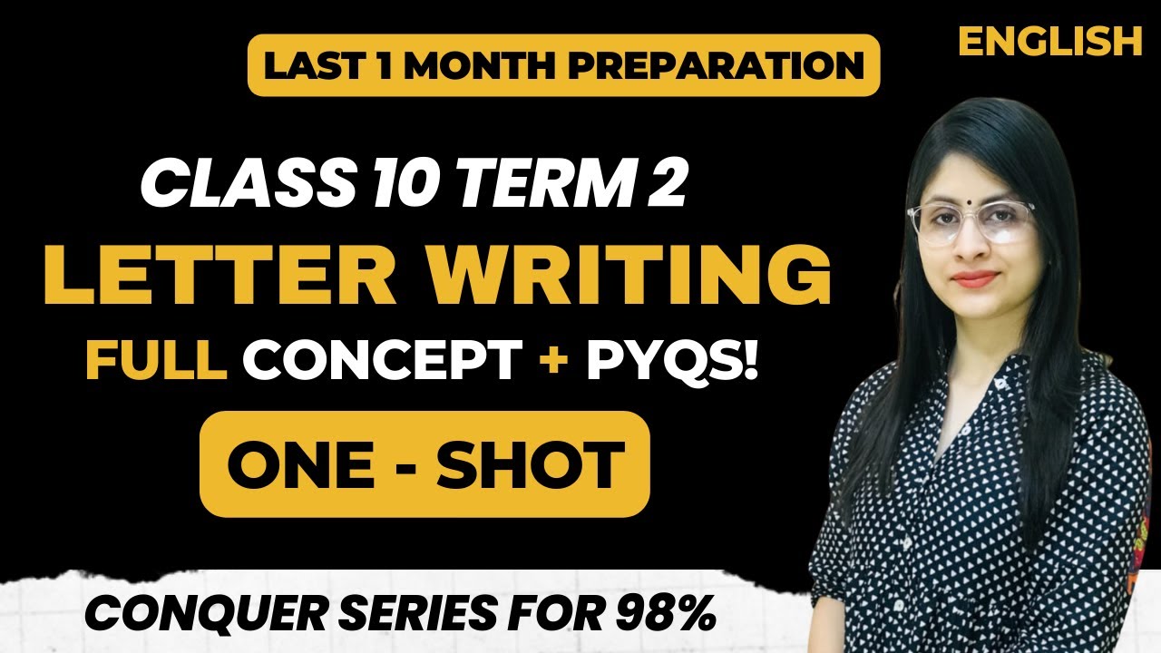 Letter Writing | Class 10 Term 2 English One Shot | With PYQs | Rubena Ma'am | Padhle