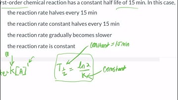 Half Life and Rate Constant of 1st Order Reaction [Kinetics]