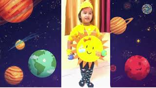 Solar System Learning Song🌞#FancyDress#KidsCostume #SolarSystem #CuteKids #Planets #Education#TheSun