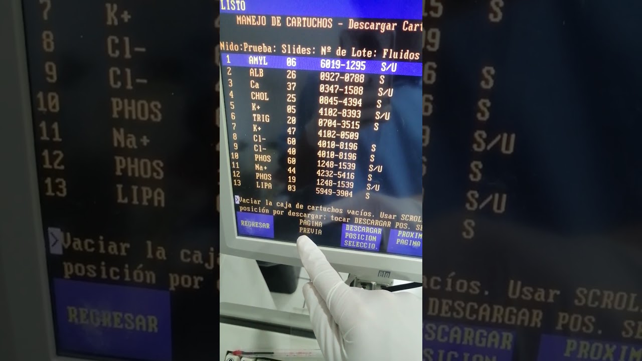 Vitros 350 - Descargar cartucho.