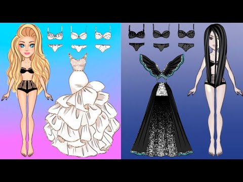 Paper Dolls Bride Rapunzel Dress Up Dresses Handmade Quiet Book Barbie Story Crafts 