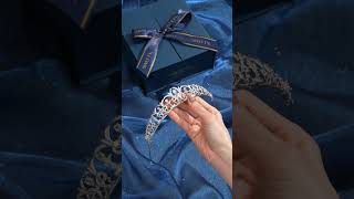 SV Silver Bibi Imperial Zircon Tiara-Crowns & Tiaras | SWEETV