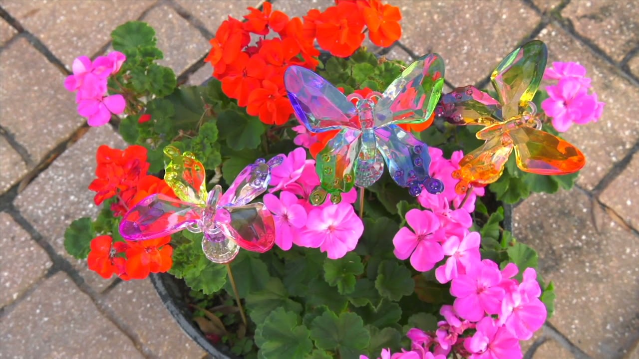 Marigold Set of 3 Decorative Garden Stakes on QVC