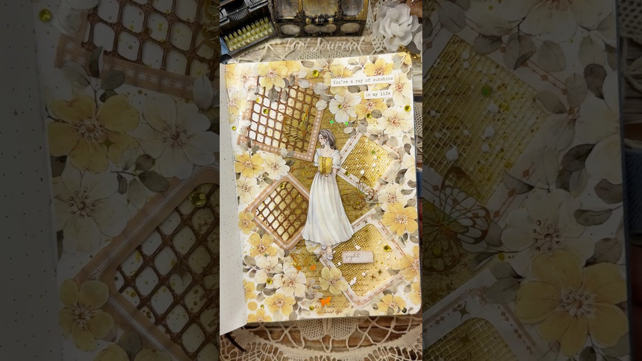 ASMR journal pastel yellow spread🌼🌞🌾💛✨|