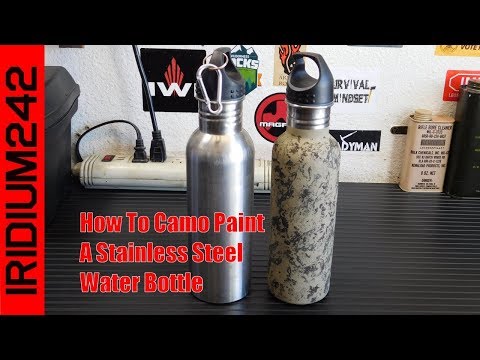 Wie man Sponge Camo A Edelstahl Trinkflasche