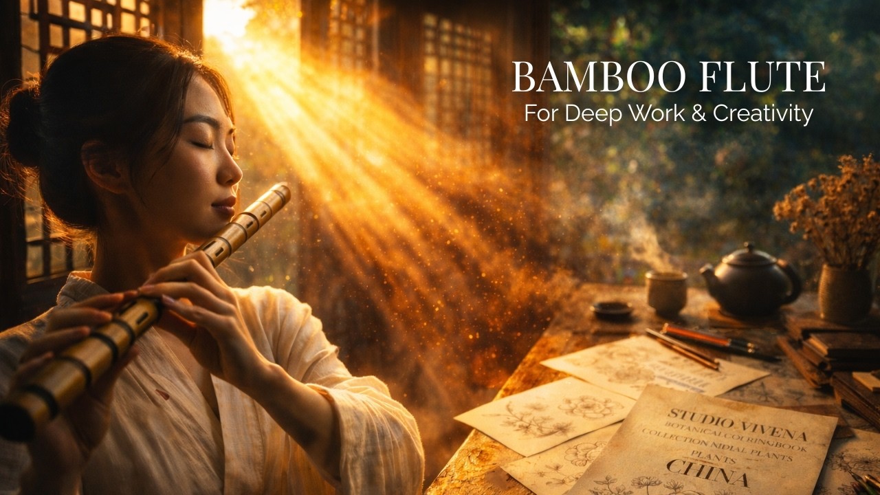 Relaxing Chinese Bamboo Flute — Instrumental Music for Deep Work & Creativity