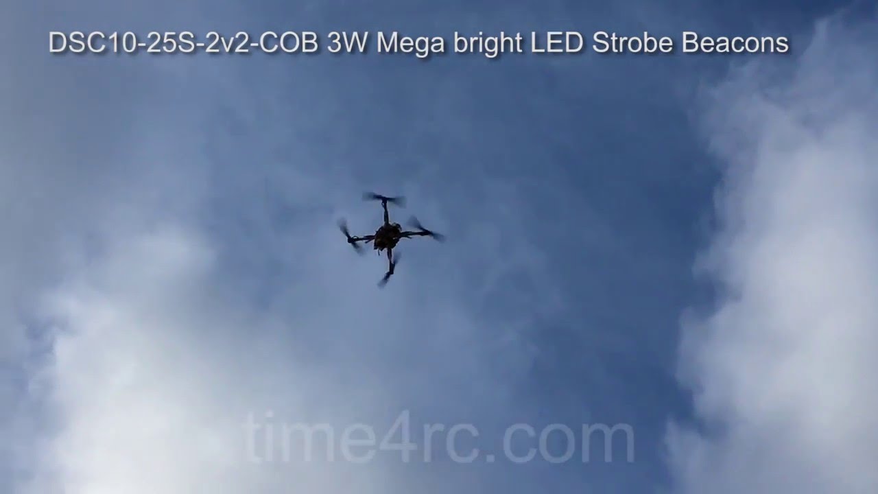 Mega super bright 3W LED strobe beacons RC model quadcopter hexacopter airplane v2