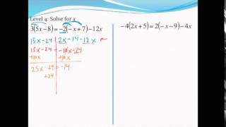 Solving more complicated linear equations