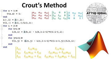 LU decomposition using Crout