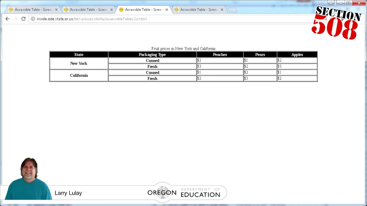 html accessibility screen reader