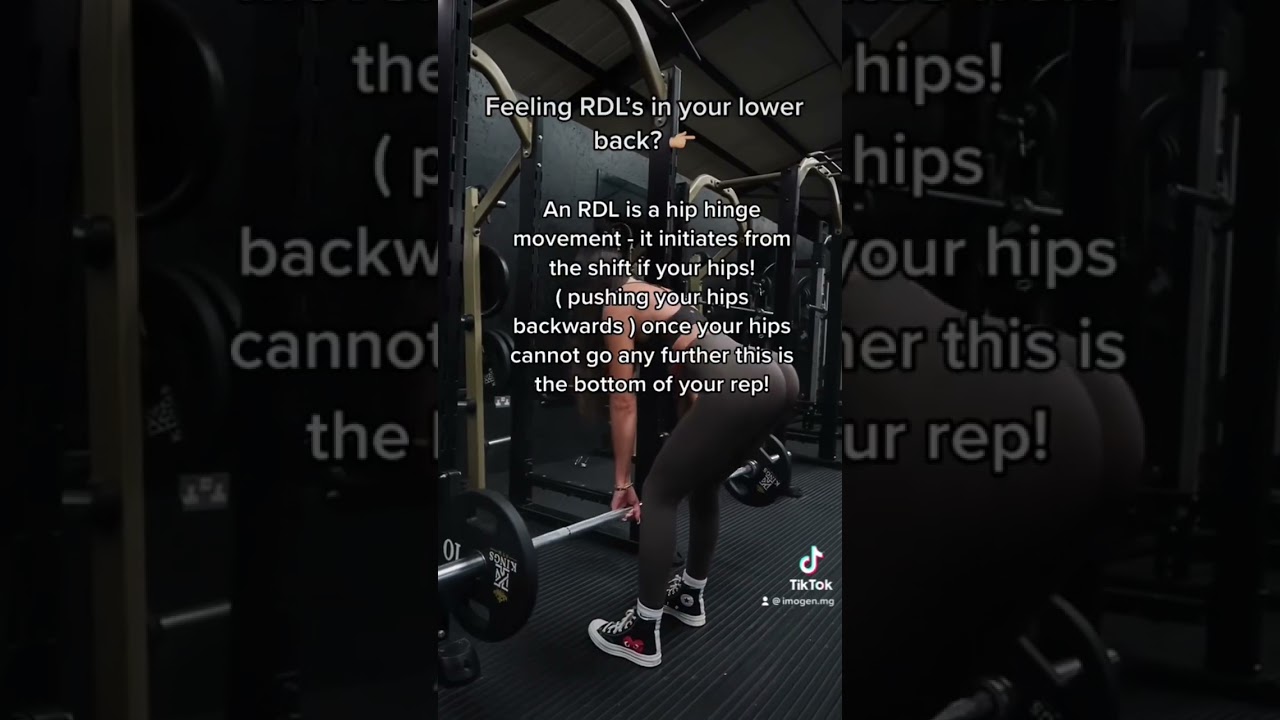 How to avoid feeling RDL’s in your back 