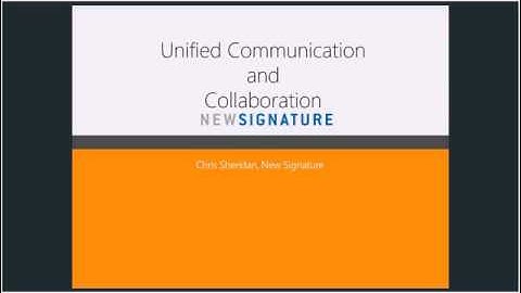 Microsoft UC Lync Webinar Introduction