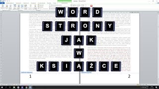 Word marginesy lustrzane i numeracja jak w książce.