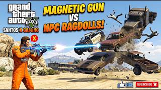 Launching NPC Traffic Into ORBIT With A Magnetic Gun in GTA 5! 🧲🚀🪐 screenshot 1