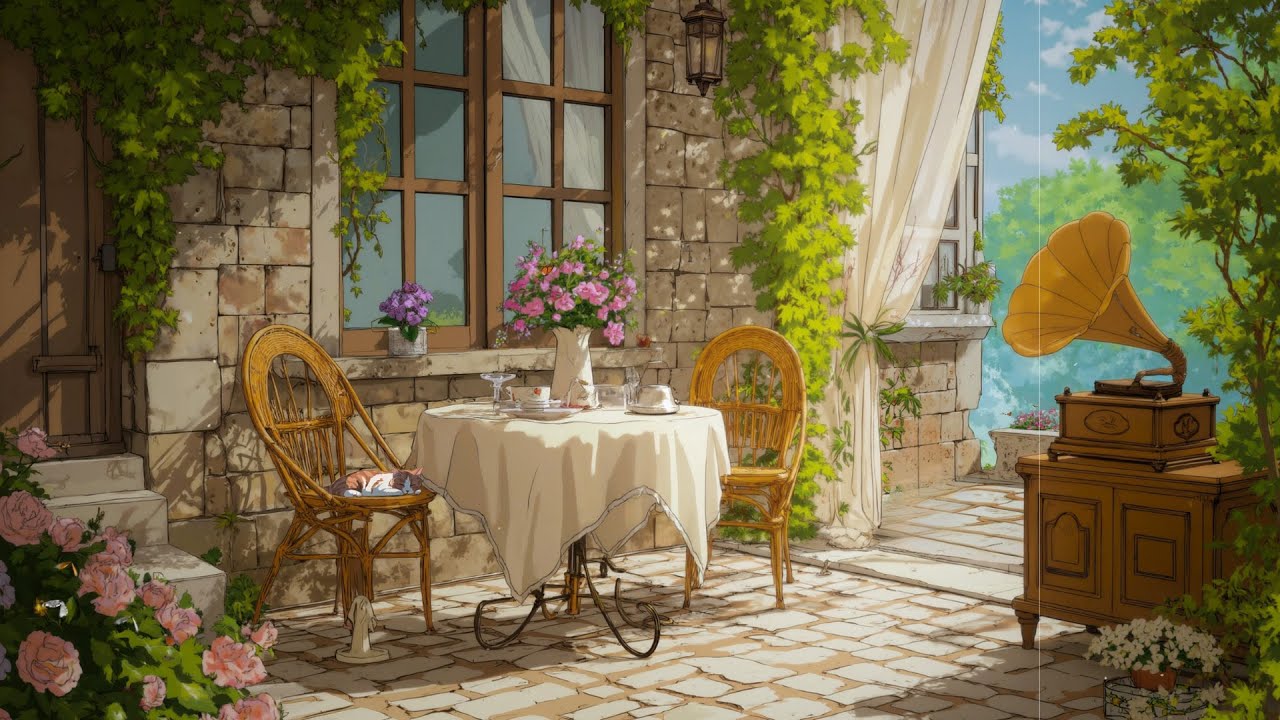 1940s Springtime Oldies Playing in Another Room at Grandma’s Lakeside Porch