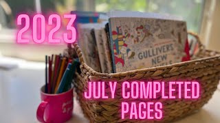 July 2023 Completed Coloring Pages / Adult Coloring