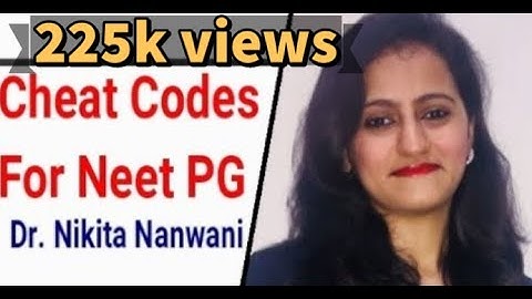 Cheat codes for NEETPG | By Dr.Nikita Nanwani