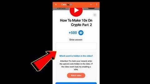 How To Make 10x On Crypto Part 2 Cats Code | Cats video code today 4 October