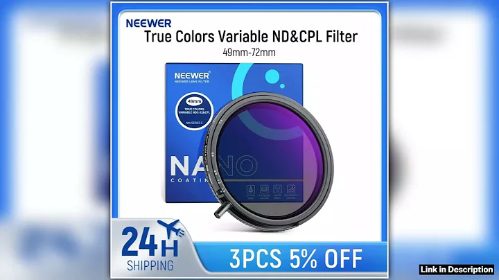 NEEWER True Colors Variable ND Filter ND2ND32 CPL 2 in 1 Adjustable Neutral Density and Circular Po