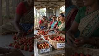 “Strawberry Journey 🍓 | Farm to Factory to Market Full Process!”